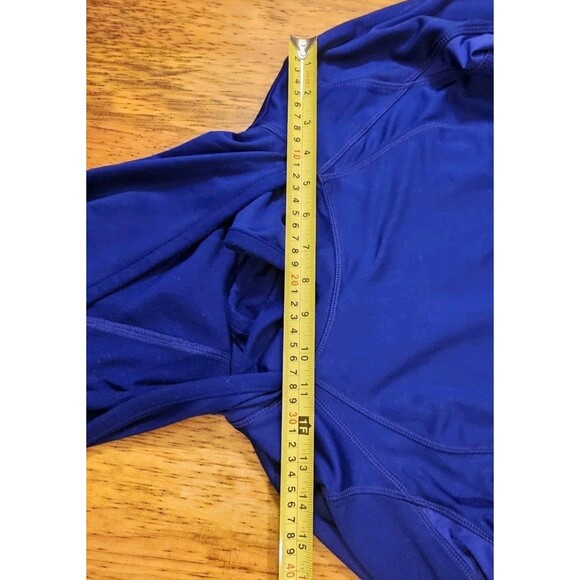 Athleta Plush Tech Hoodie 3.0 Sapphire Blue Size XS Hoodie Workout Top Kangaroo - Picture 6 of 10